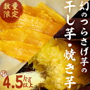 【ふるさと納税】【数量限定】【先行予約】つらさげ芋の焼き芋(500g×8P)と干し芋(90g×6P)計4,500g以上 期間限定 さつまいも おやつ さつま芋 サツマイモ お菓子 産地直送 お取り寄せ 数量限定 紅はるか 高級 和スイーツ 焼き芋 やきいも 贈答用 常温【森人くらぶ】E5-1907