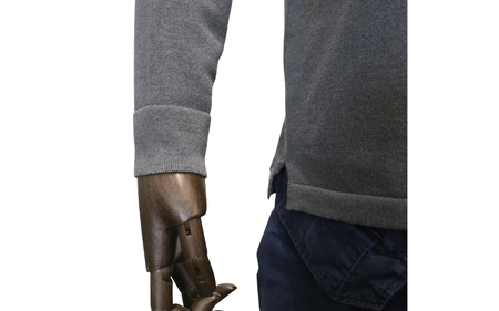 ブリージング丸首長袖プルオーバー チャコールグレー XXL |五泉市 プルオーバー