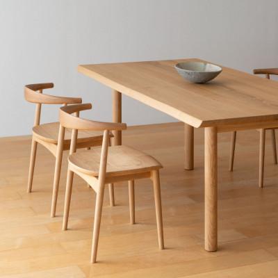 ふるさと納税 飛騨市 【飛騨の家具】　HIDA　KURINOKI　セミアームチェア　飛騨市産材仕様 |  | 03