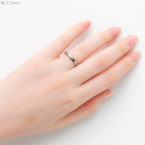 指輪 チタンリング 甲丸 (幅2.5mm) 11号 | 指輪 アクセサリー 新潟県 弥彦村