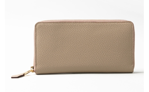 ラウンドジップ 束入れ(カード12枚 小銭入れ付) ライトグレー【1045-3-GMS】｜革製品 レザー 国産 [1057]