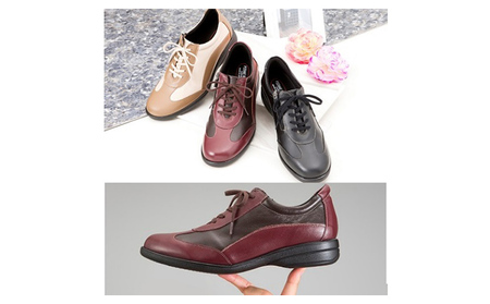 【PIERRE RICCI】ピエールリッチ　やわらか山羊革5Ｅ快適軽量レディースシューズ 　ブラック （婦人靴） 24.5cm