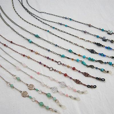 ふるさと納税 長岡京市 紗月工房ハンドメイド天然石メガネチェーン1点 |  | 03