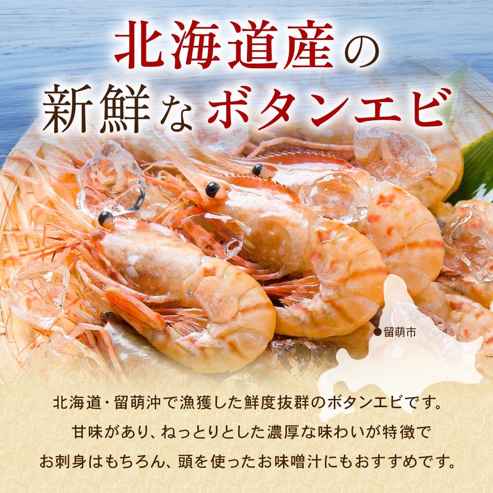 北海道留萌産　漁師採りたてボタンエビ500g _イメージ5