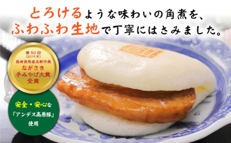 【12回定期便】【これぞ王道！】 長崎 角煮まんじゅう （10個）×12回定期便＜岩崎本舗＞ [CFE028]