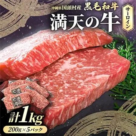 やんばるの自然が育んだ「黒毛和牛 経産牛」サーロイン 合計1kg(200g×5パック)【配送不可地域：離島】【1716774】