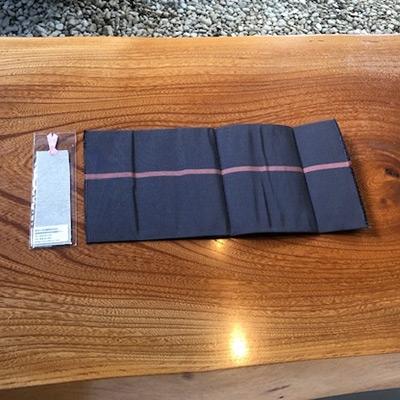 ふるさと納税 筑前町 本場筑前博多織 ブックカバー A6判サイズ【下り藤(紺地)/縞】 |  | 03