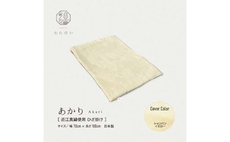 おうみまわたひざ掛け　～あかり～ 寝具 掛け布団  シャンパンイエロー