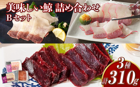 【7営業日以内発送】美味しい鯨 3種 詰め合わせ Bセット ( 背肉230g以上 ベーコンスライス40g すえひろスライス40g ) ／ 鯨 くじら クジラ 鯨刺身 鯨肉 鯨文化 くじら文化 ミンク鯨 イワシ鯨 長崎県 長崎市