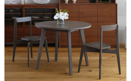 【開梱設置】高野木工 RIALTO CHAIR リアルト チェア オーク(グレー塗装) 板座 【10年保証】