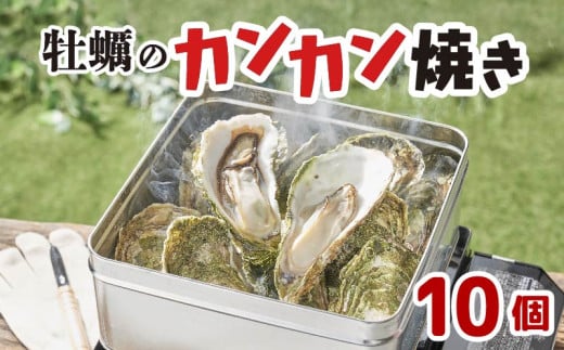 殻付かきのカンカン焼きセット大10個 加熱用 かき 牡蠣 カキ  オイスター oyster アヒージョ バーベキュー BBQ フライ 揚げ物 鍋 ごはん 夕飯 おかず おつまみ 晩酌 米 丼 海産物 海鮮 魚介 魚介類 贈答品 お中元 お歳暮 大船渡 三陸 岩手県 国産