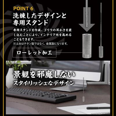 ふるさと納税 小牧市 〈専用スタンド付き〉ゴリラの耳かき[196M01] |  | 03