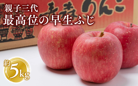 【10月発送】親子三代最高位の早生ふじ約5kg【全国ふじコンテスト最高賞受賞農園・平川市広船産りんご】