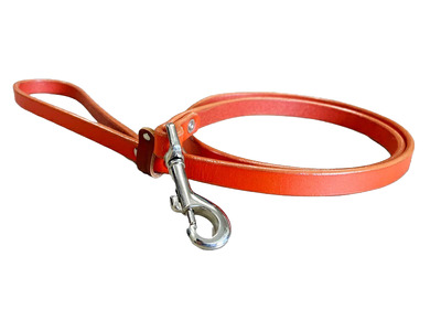 【本革リード】　小型犬用　リード　マイスタープラス　レザーリード　オレンジ　#１５【 ペット 大阪府 松原市 】