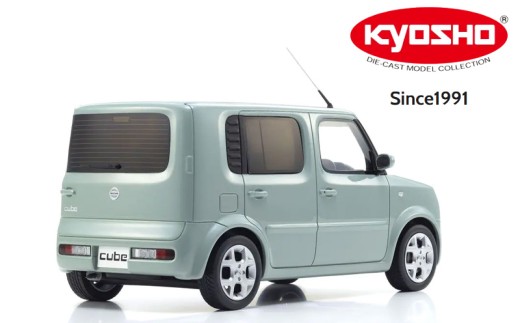 【ミニカー】 京商 サムライ 1/18 日産 キューブ (アクアミント) 【KSR18060AM】 / NISSAN ニッサン ミニカー ミニチュアカー プレゼント 贈り物 KYOSHO 神奈川県 厚