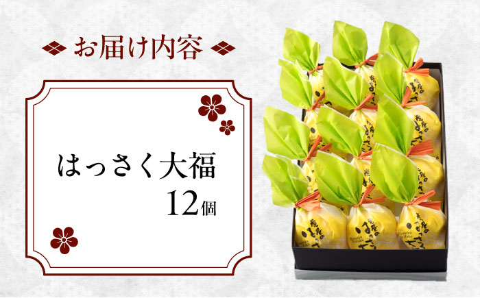 お菓子 はっさく大福12個入 お菓子 大福 八朔 柑橘 みかん オレンジ 餅 ギフト お取り寄せ スイーツ フルーツ大福 ご当地 菓子 おかし デザート 食品 人気 おすすめ 広島県福山市/株式会社虎