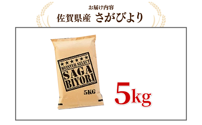 [令和7年産] 特A評価 さがびより 白米 5kg 15ob-0001-202506