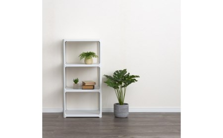 収納ラック カタスタナ 3段 ライトグレー 収納ラック シボタイプ 棚 シェルフ スリム 収納棚 SANKA【010S063】