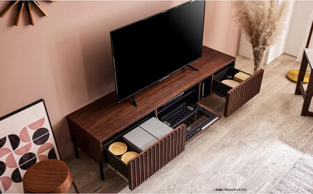 テレビボード 160cm ローボードタイプ ルーク＜ウォールナット＞【モーブル／大川家具】