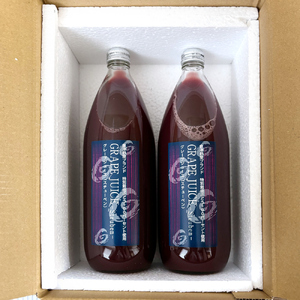 小森ぶどう園の100%ぶどうジュース (スチューベン使用) 1000ml 2本セット｜ぶどう フドウ ジュース 瓶ジュース フレッシュジュース じゅーす フルーツジュース 飲み物 飲料 ジューシー [