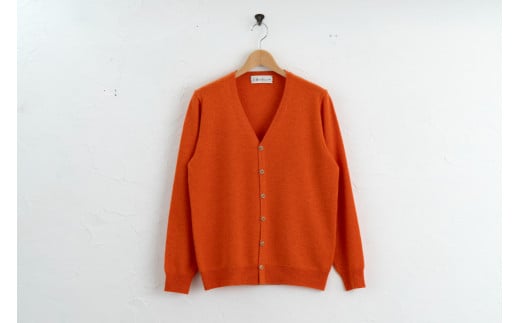 Vネック カーディガン  度詰（キャロット）女性用サイズ:M(38)≪白田のカシミヤ≫