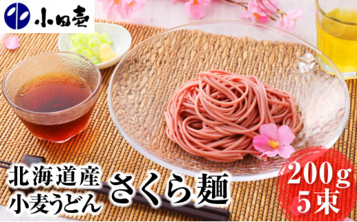 
[№5749-0832]【慶事におすすめ】北海道産小麦うどん さくら麺200g×5
