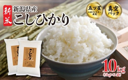 【12月発送】こしひかり 10kg 令和7年産 5kg×2袋 真空パック 新米 五つ星お米マイスター 新潟県産 新発田産 コシヒカリ 備蓄 非常 防災 長期保存 アウトドア ごはん ご飯 お米 米 こめ 新潟県 新発田市 三糧 sanryo002_01_12