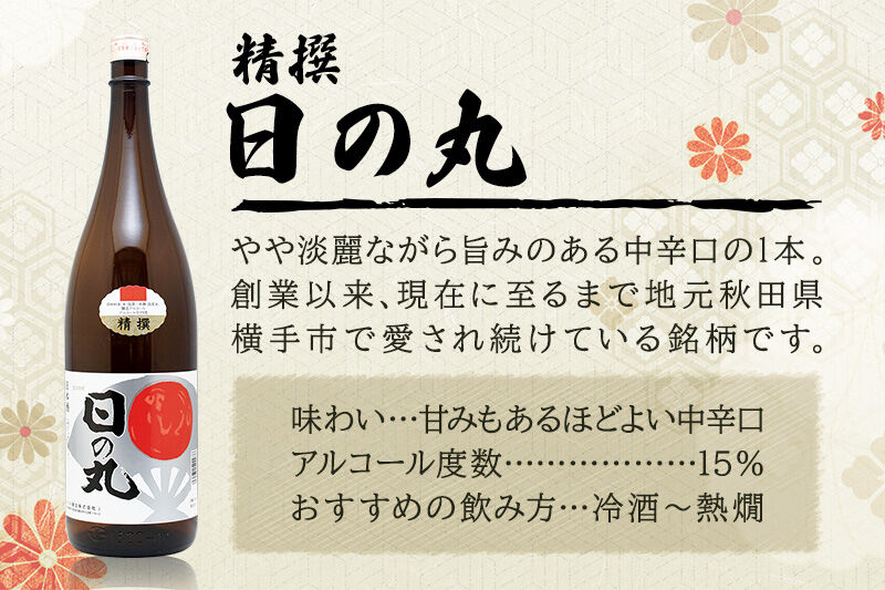 横手の美酒セット 1.8L×2本 [秋田 まんさくの花 醸造元 日の丸醸造株式会社 日本酒 地酒 セット 発酵食品]