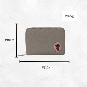 チーバくん （正面） 牛革 小銭入れ （ベージュ） ／ 財布 サイフ 小銭入れ コインケース 革 革製品 牛革 レザー 革小物 クラフト チーバくん 送料無料