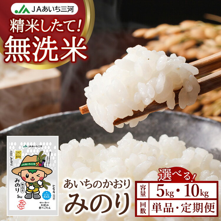 【ふるさと納税】無洗米 令和7年産 米 5kg/10kg (5kg×2袋) 【選べる内容量・配送回数】あいちのかおり「無洗米みのり」| お米 精米 新米 パールライス 米 定期便 3ヶ月 6ヶ月 12ヶ月