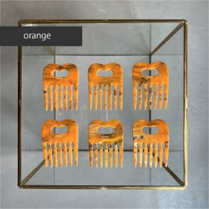 アクリル製 ヘアコーム orange（オレンジ） ヘアアクセサリー eME　tayu