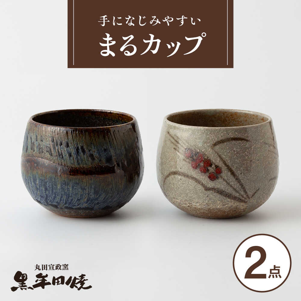 【ふるさと納税】【丸田宣政窯】まるカップ 2個セット 焼き物 陶器[UBJ014] やきもの 焼き物 器 食器 カップ コップ