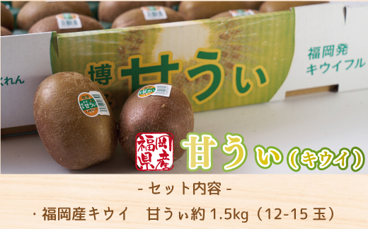 【期間限定発送】 キウイ 甘うぃ 約1.5kg [南国フルーツ 福岡県 宇美町 um40azo970032] 福岡県産 キウイフルーツ フルーツ 果物 くだもの