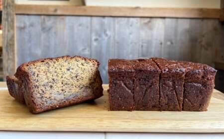 【全3回定期便】バナナブレッド 1本丸ごと約880g／パン バナナケーキ パン バナナケーキ【earth7716factory】[ASBV006]