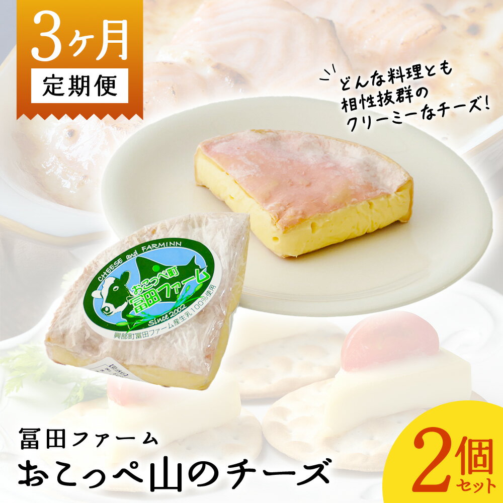 【ふるさと納税】おこっぺ山のチーズ2個 3ヶ月定期便【22025】