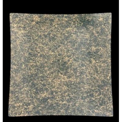 ふるさと納税 海南市 波スクエアプレート L　乱糸(マット仕上げ)草色