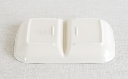 【波佐見焼】フレッシュアート 角 仕切 プレート 2柄セット(ビーン・ラディッシュ)[OAQ051]