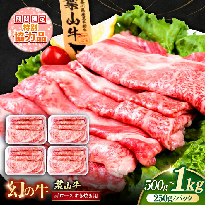 【ふるさと納税】【新生活キャンペーン中！】【選べる内容量！】葉山牛 肩ロース すき焼き用 （250g×2パック 計500g/ 250g×4パック計1kg）すきやき すき焼 ロース 牛肉 小分け 牛ロース 牛すき ロース肉 国産 和牛 葉山牛 肩ロース 横須賀 【株式会社羽根】[AKAG004]