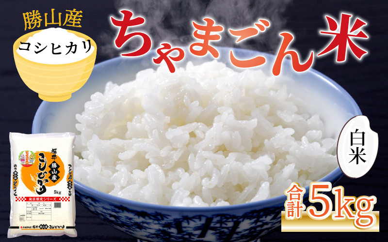 
                  【令和8年産 新米】勝山産 コシヒカリ ちゃまごん米 精米 5kg  | 米 コシヒカリ 新米 精米 令和8年産 福井県産 福井県 勝山市 ちゃまごん米 ブランド米 国産米 5kg お米 主食 農家直送 お取り寄せ 北陸 ごはん 美味しいお米 甘いお米 人気 おすすめ [A-010005]
                