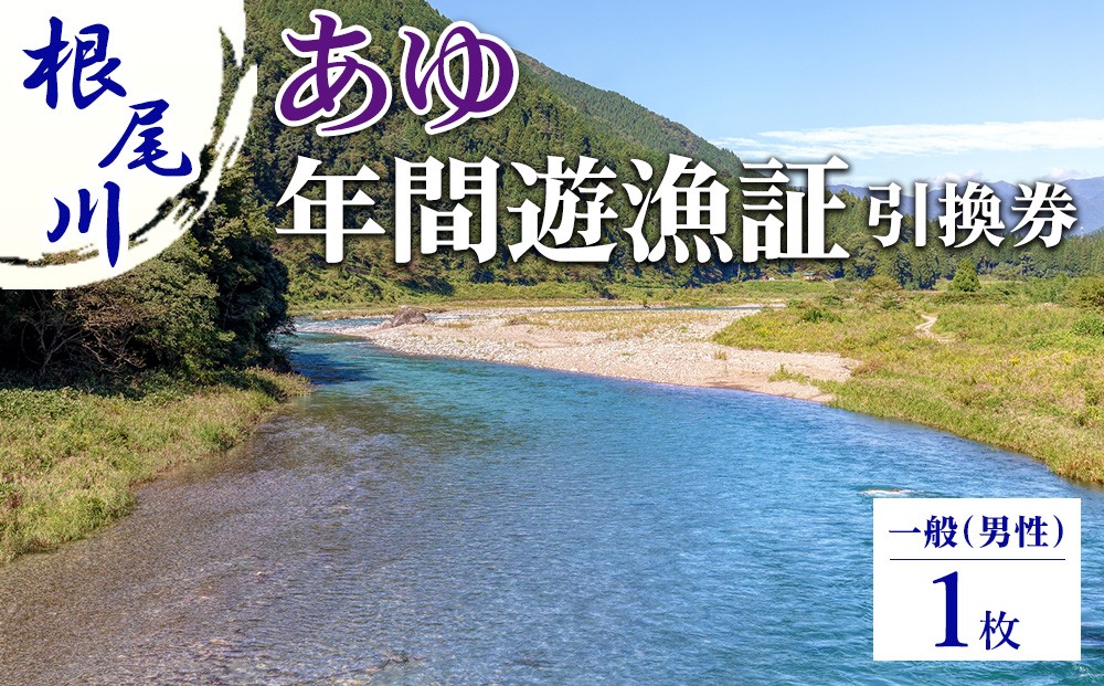 
                  【一般（男性） あゆ 年間遊漁証引換券（令和8年シーズン用）】| 根尾川 釣り あゆ 鮎 あゆ釣り 鮎釣り 年間遊漁証引換券 年券 チケット 引換券 根尾川筋漁業協同組
                