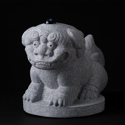 ふるさと納税 高松市 [庵治 石獅子] こま犬 1体(作:木村 剛史)【庵治石産地の職人彫りおろしの一点物】