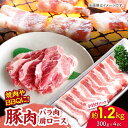 【ふるさと納税】豚肉 焼肉用（バラ・肩ロース）約1.2kg（約300g×4pc）【吉里精肉】[ZEW024]