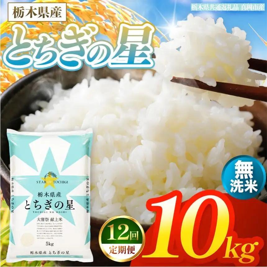 【令和8年産 新米】 【定期便12回】栃木県産 お米 とちぎの星　（無洗米） 10kg 【2026年秋以降発送】 |  栃木県 矢板市 【栃木県共通返礼品 真岡市産】