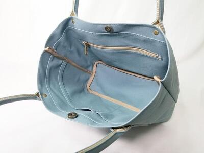 【いちひこ帆布】 ミニトート/水色