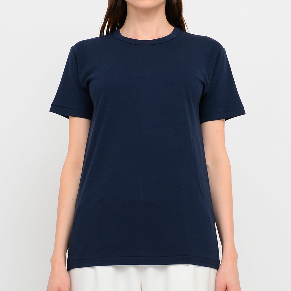 【ふるさと納税】＜選べるサイズ＞EIJI T-SHIRT クルーネック ネイビー XXXS／XXS／XS／S／M／L／XL／XXL SM15 Tシャツ 日本製 国産 オーガニックコットン アルティメイトピマ100%使用 コットン 綿100％ 紺 服 トップス 衣料 アパレル ユニセックス 大阪府 阪南市 送料無料