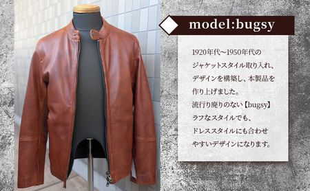 【Nappa Leather仕様】レザージャケット　[model:bugsy]　ジャケット 革 皮革 レザー 皮製品 レザー製品 シープスキン シープレザー メンズ パキスタン XXL：ブラック