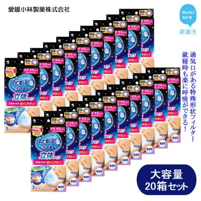 ふるさと納税 新居浜市 小林製薬ののどぬ〜るぬれマスク 就寝用立体タイプ(無香料)3×20箱 合計60セット