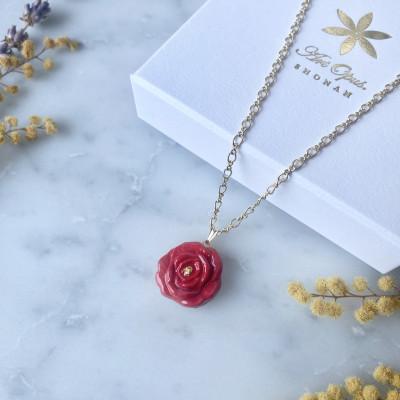 ふるさと納税 茅ヶ崎市 ArtOpus. ネックレスイヤリングセット 薔薇 赤 湘南 茅ヶ崎市 陶磁器 アクセサリー ギフト |  | 01