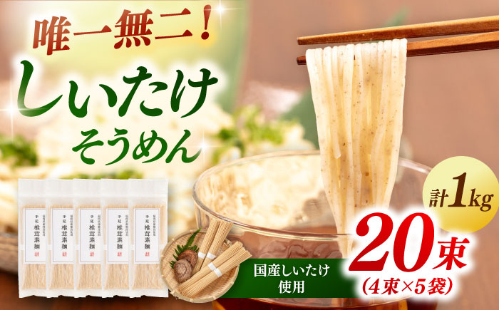 
                  【お中元対象】しいたけ素麺 20束 ▼素麺 しいたけ シイタケ麺 そうめん 島原素麺 椎茸 手延べそうめん 桂川町/オドラ株式会社 [ADBA008]
                