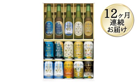 【12ヶ月定期便】クラフトビール 9種飲み比べセット ギフト | クラフトビール 地ビール 軽井沢ブルワリー
